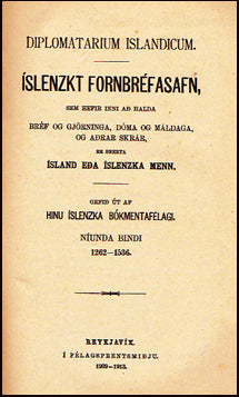 Íslenzkt fornbréfasafn. IX.bindi # 33354