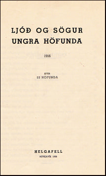 Ljóð og sögur ungra höfunda 1956 # 46237
