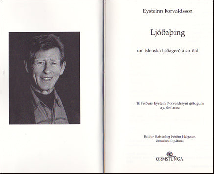 Ljóðaþing. Um íslenska ljóðagerð á 20. öld # 34435