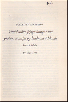 Vitnisburður frjógreiningar um gróður # 35315
