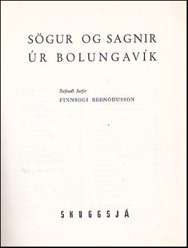 Sögur og sagnir úr Bolungarvík # 73099
