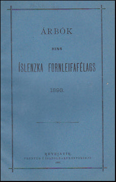 Árbók Hins íslenzka fornleifafélags 1893 # 36393