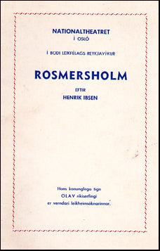 Rosmersholm. Leikrit eftir Ibsen # 36884