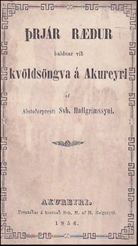Þrjár ræður haldnar við kvöldsöngva # 36868