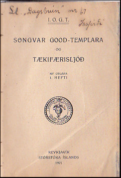 Söngvar Good-Templara og tækifærisljóð # 37028
