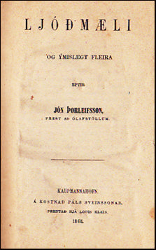Ljóðmæli og ýmislegt fleira # 37073