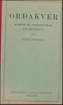 Orðakver einkum til leiðbeiningar um rjettritun # 87910