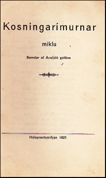 Kosningarímurnar miklu # 37368
