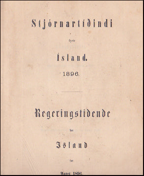 Stjórnartíðindi fyrir Ísland 1896 # 37658