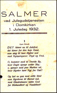 Salmer ved Julegudstjenesten i Domkirken # 37679