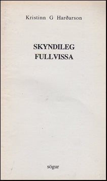 Skyndileg fullvissa # 38979