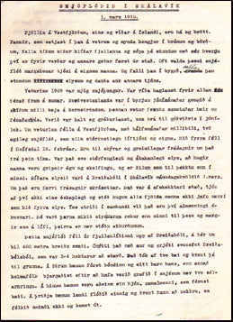 Snjóflóðið í Skálavík 1. marz 1910 # 39439