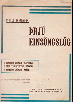 Þrjú einsöngslög # 40031