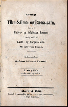 Andlegt Viku-Sálma- og Bæna-safn # 77122