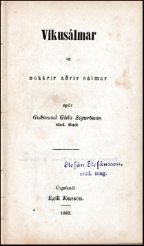 Vikusálmar og nokkrir aðrir sálmar # 41414