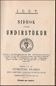 Siðabók fyrir undirstúkur # 41676
