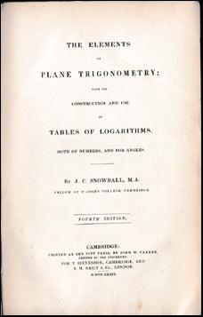 The Elements of Plane Trigometry # 41720