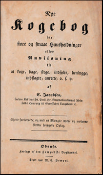 Nye Kogebog for store og smaae Huusholdninger # 41943