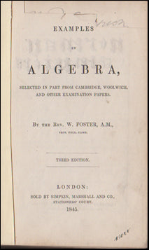 In Algebra # 43089