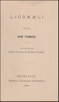Ljóðmæli eptir Grím Thomsen # 55074