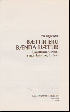 Bættir eru bænda hættir # 43342