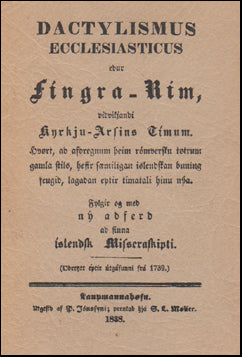 Dactylismus ecclesiasticus edur Fingra-Rím # 66092