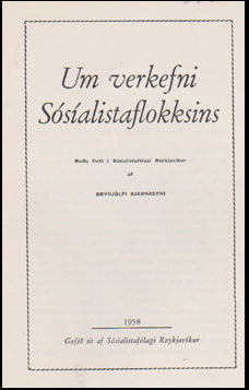 Um verkefni Sósíalistaflokksins # 43909