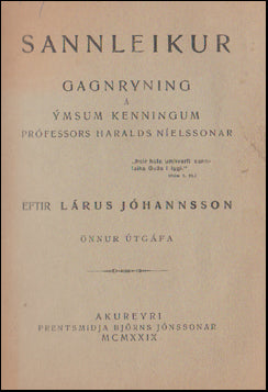 Sannleikur. Gagnrýning á ýmsum kenningum # 44184