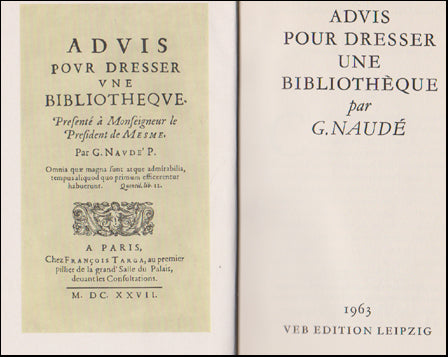 Advis Pour Dresser une Bibliothéque # 44757