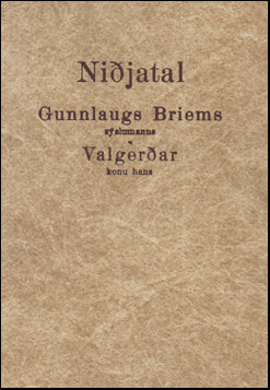 Niðjatal Gunnlaugs Briems sýslumanns og Valgerðar konu hans # 73829