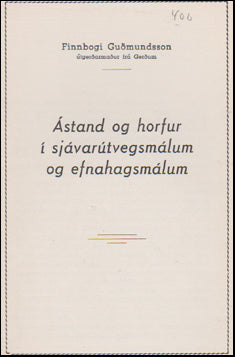 Ástand og horfur í sjávarútvegsmálum # 44816