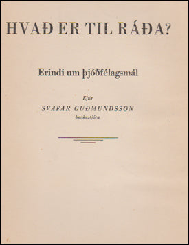 Hvað er til ráða? # 44848