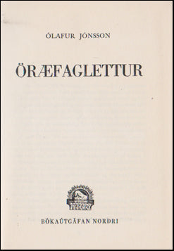 Öræfaglettur # 44855
