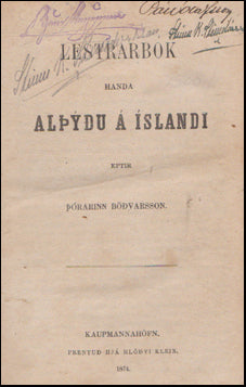 Lestrarbók handa alþýðu á Íslandi # 45077