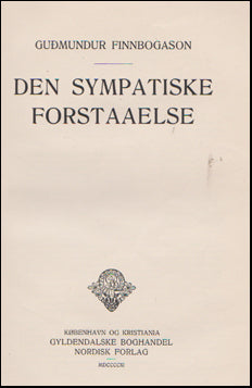 Den sympatiske forstaaelse # 45212