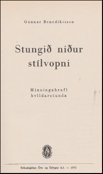 Stungið niður stílvopni # 45277