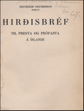 Hirðisbréf til presta og prófasta á Íslandi # 45692