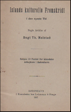 Islands kulturelle Fremskridt i den nyeste Tid # 45763