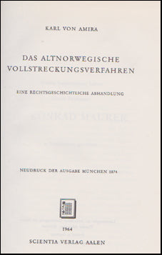 Das Altnorwegische Vollstreckungsverfahren # 45862