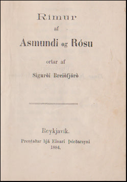 Rímur af Ásmundi og Rósu # 45920