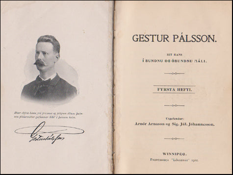 Gestur Pálsson. Rit hans í bundnu og óbundnu máli # 45941