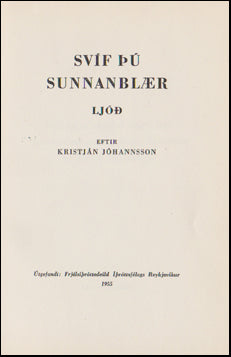 Svíf þú sunnanblær # 46185