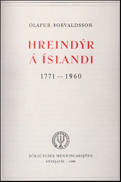 Hreindýr á Íslandi. 1771-1960 # 46356