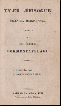 Tvær Æfisögur útlendra merkismanna # 46475