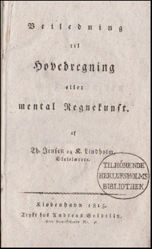 Veiledning til Hovedregning eller mental Regnekunst # 46719