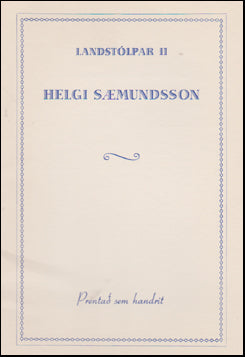 Helgi Sæmundsson # 46787