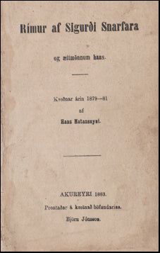 Rímur af Sigurði snarfara og ættmönnum hans # 47054