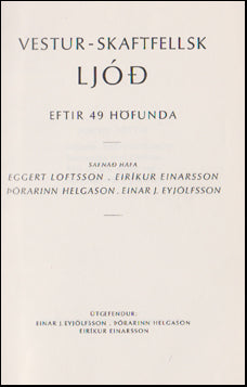 Vestur-Skaftfellsk ljóð eftir 49 höfunda # 74696