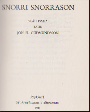Snorri Snorrason # 47120