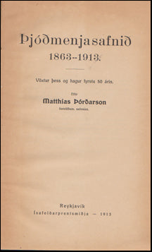 Þjóðmenjasafnið 1863-1913 # 47148